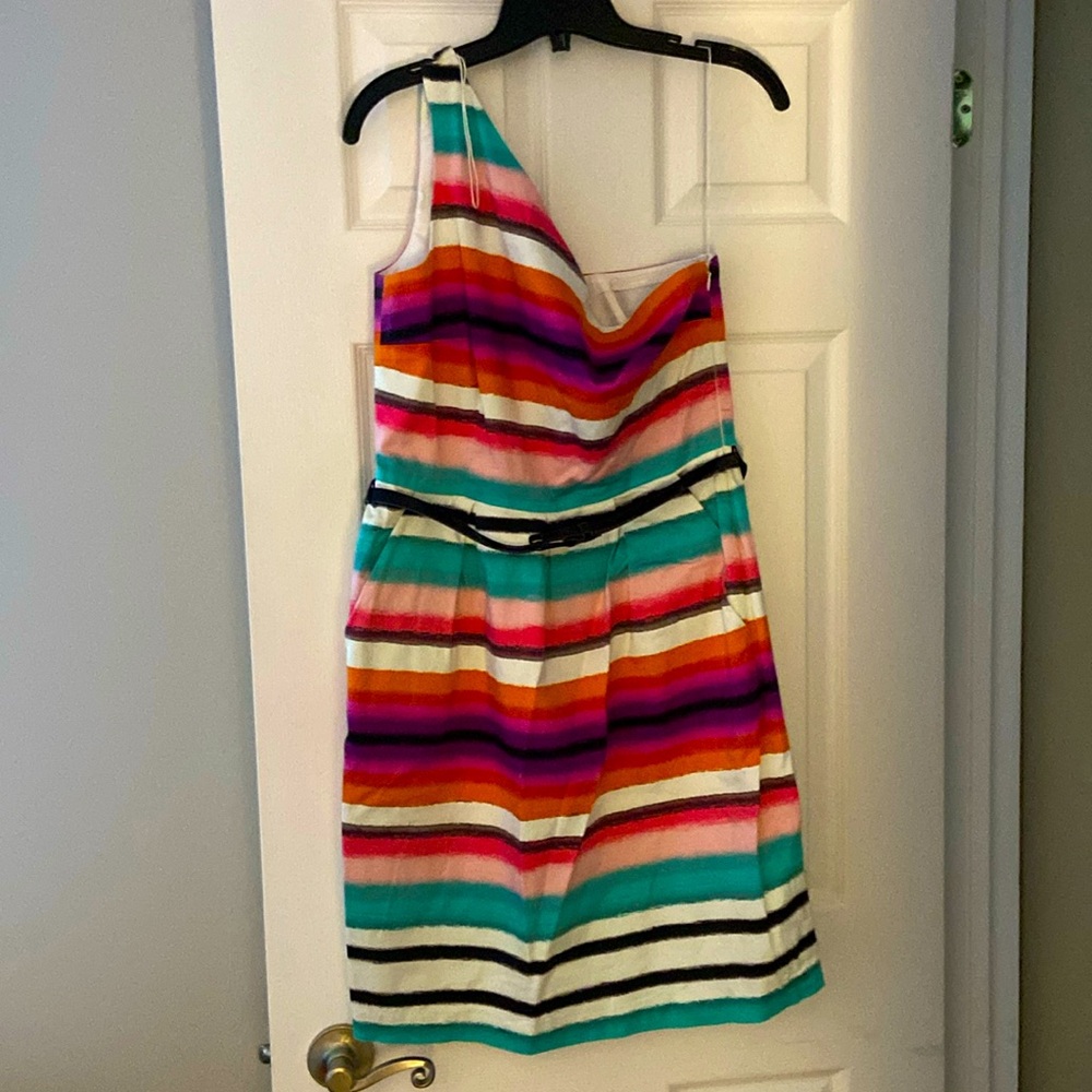 One shoulder dress with pockets